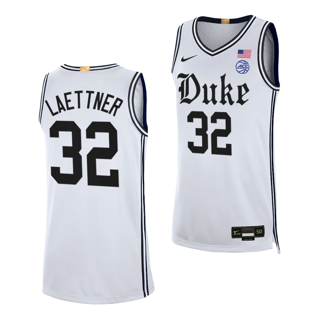 Christian Laettner Brotherhood Duke Blue Devils #32 White Alumni Jersey 9DQB1GXV