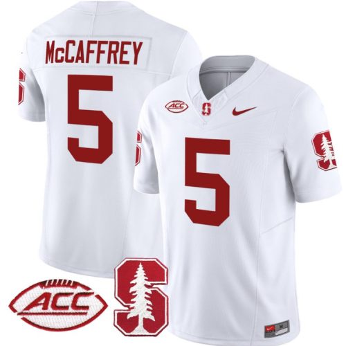 Christian McCaffrey Jersey #5 Stanford Cardinal Vapor Limited College Football Stitched White QMX6HGXV