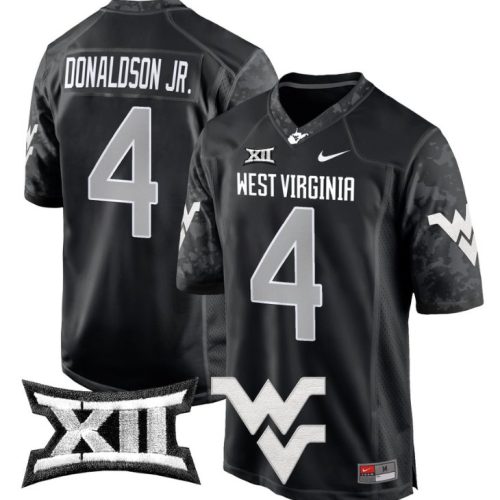 CJ Donaldson Jr Jersey #4 West Virginia Mountaineers Game Football Coal HVHOBGXV