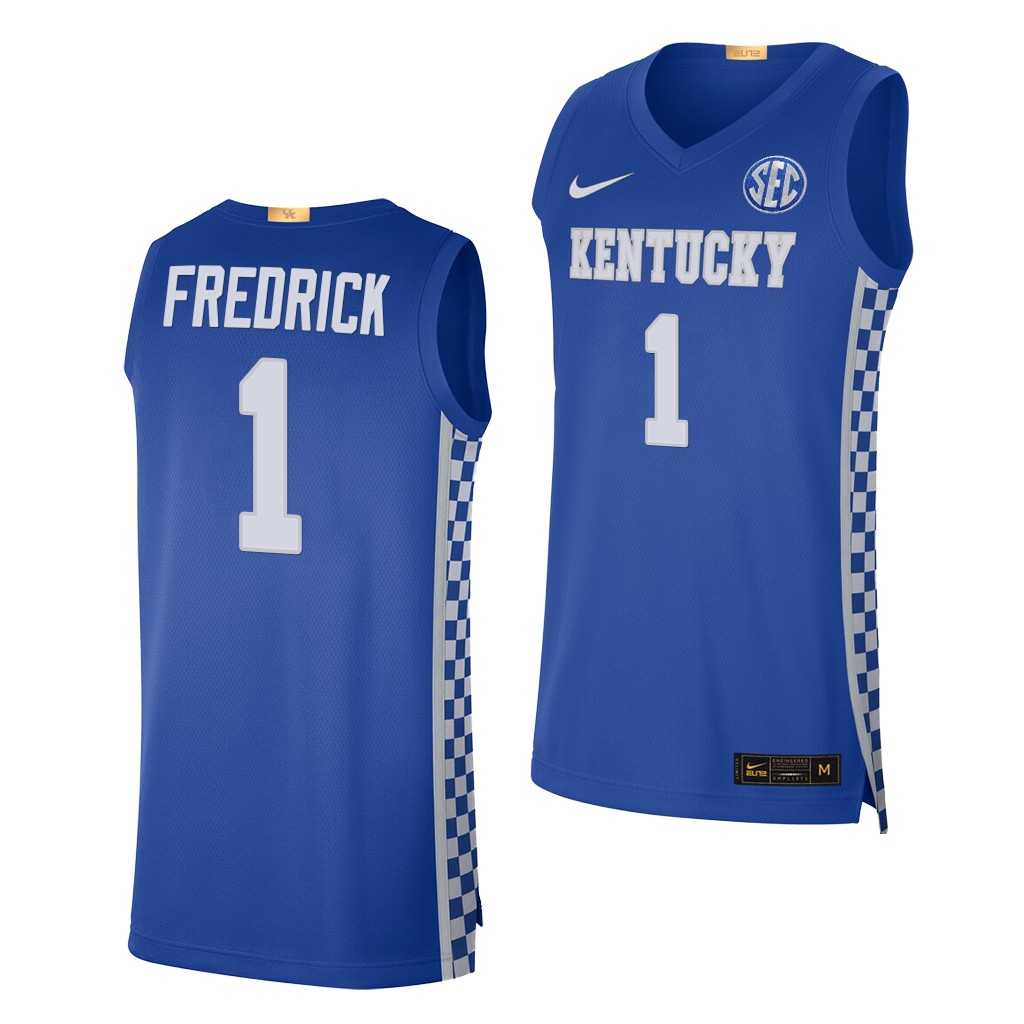 CJ Fredrick #1 Kentucky Wildcats -22 College Royal Jersey TEAE9GXV