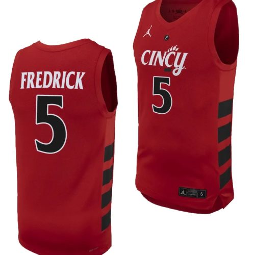 CJ Fredrick Jersey #5 Cincinnati Bearcats College Basketball -24 Red T5XXJGXV