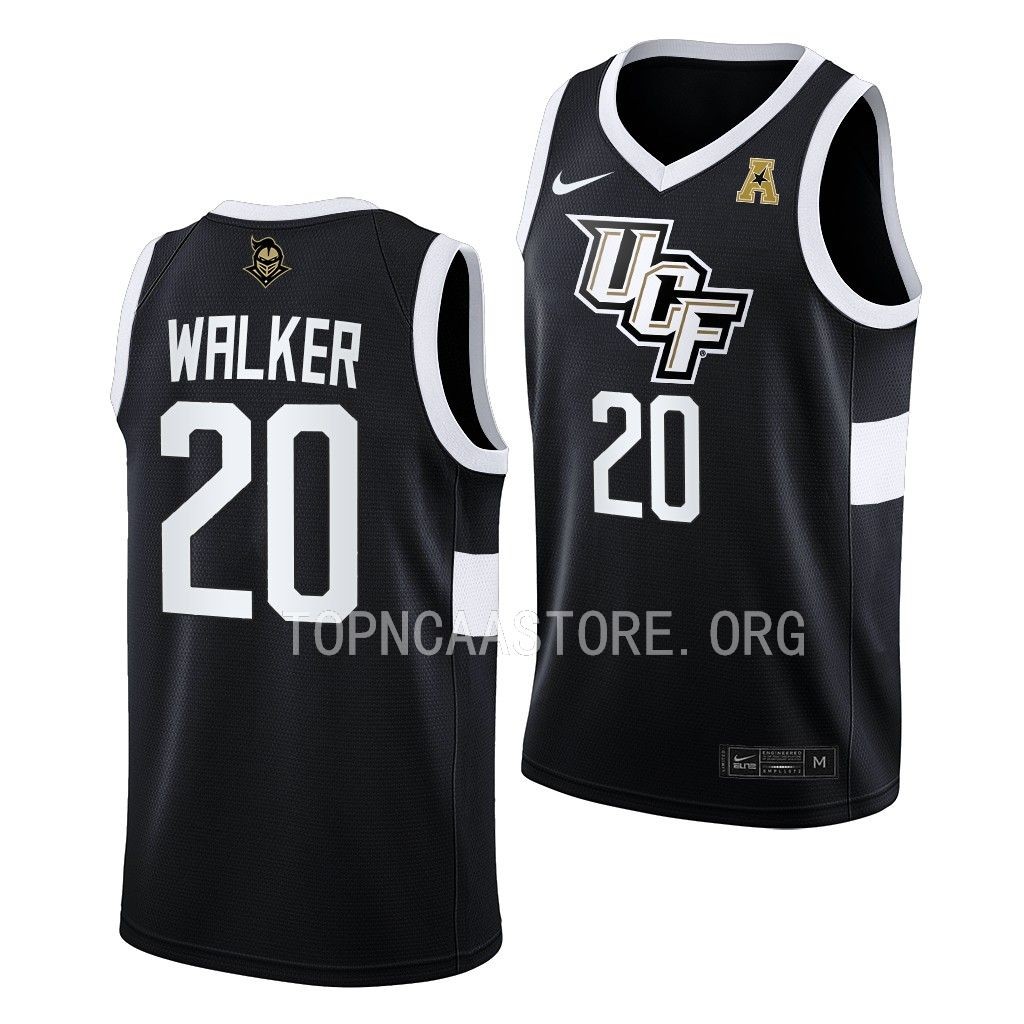 C.J. Walker UCF Knights #20 Black College Jersey 2022-23 Away UJ630GXV