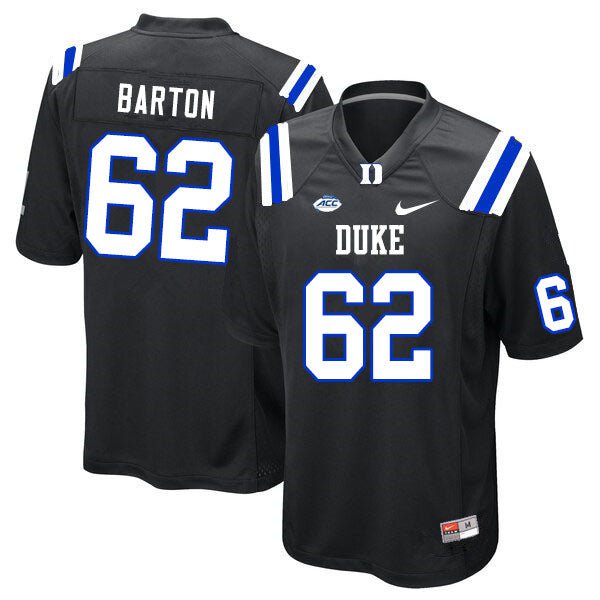 Duke Blue Devils Graham Barton Jersey #62 College Football Black 4LN29GXV