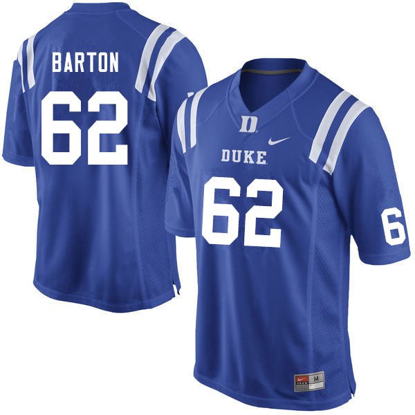Duke Blue Devils Graham Barton Jersey #62 College Football Blue ZDEPIGXV