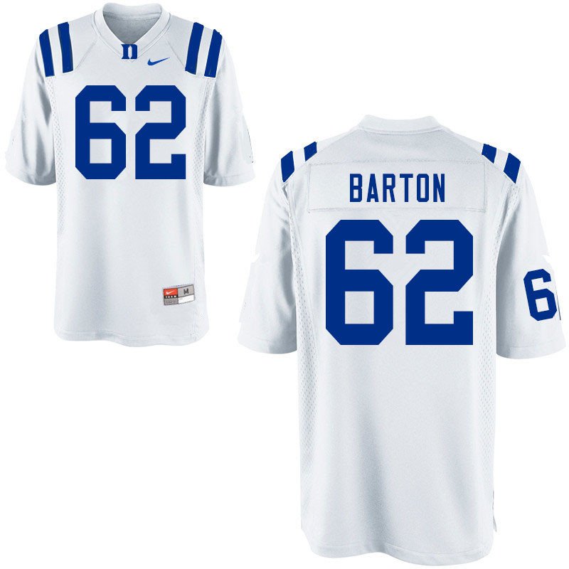 Duke Blue Devils Graham Barton Jersey #62 College Football White YBJA2GXV
