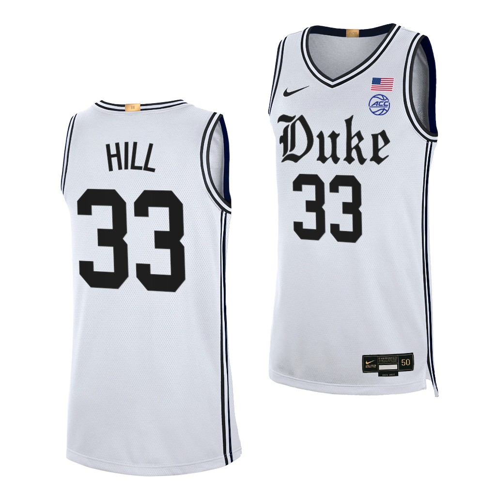Duke Blue Devils Grant Hill #33 White Cameron Brotherhood uniform -22 Alumni Limited Jersey U7KT0GXV