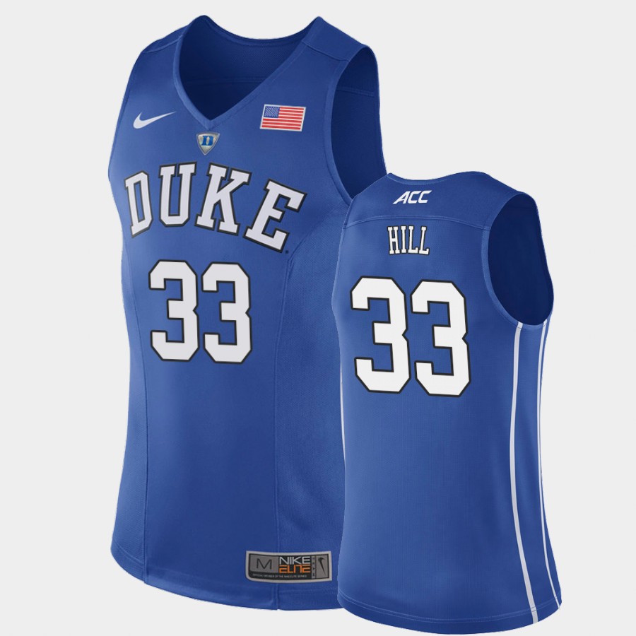 Duke Blue Devils Grant Hill Royal History Player Jersey MJB5NGXV