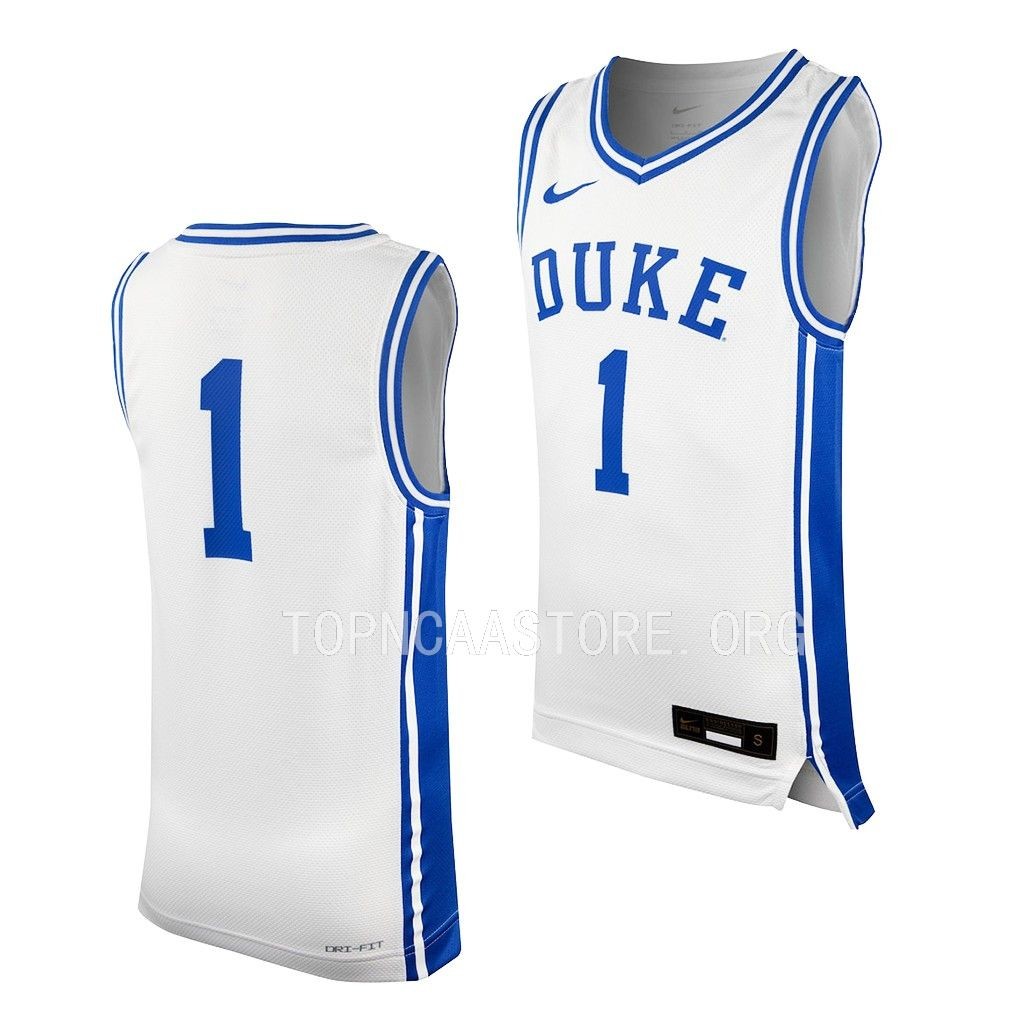Duke Blue Devils Icon Jersey Youth White VNZDFGXV