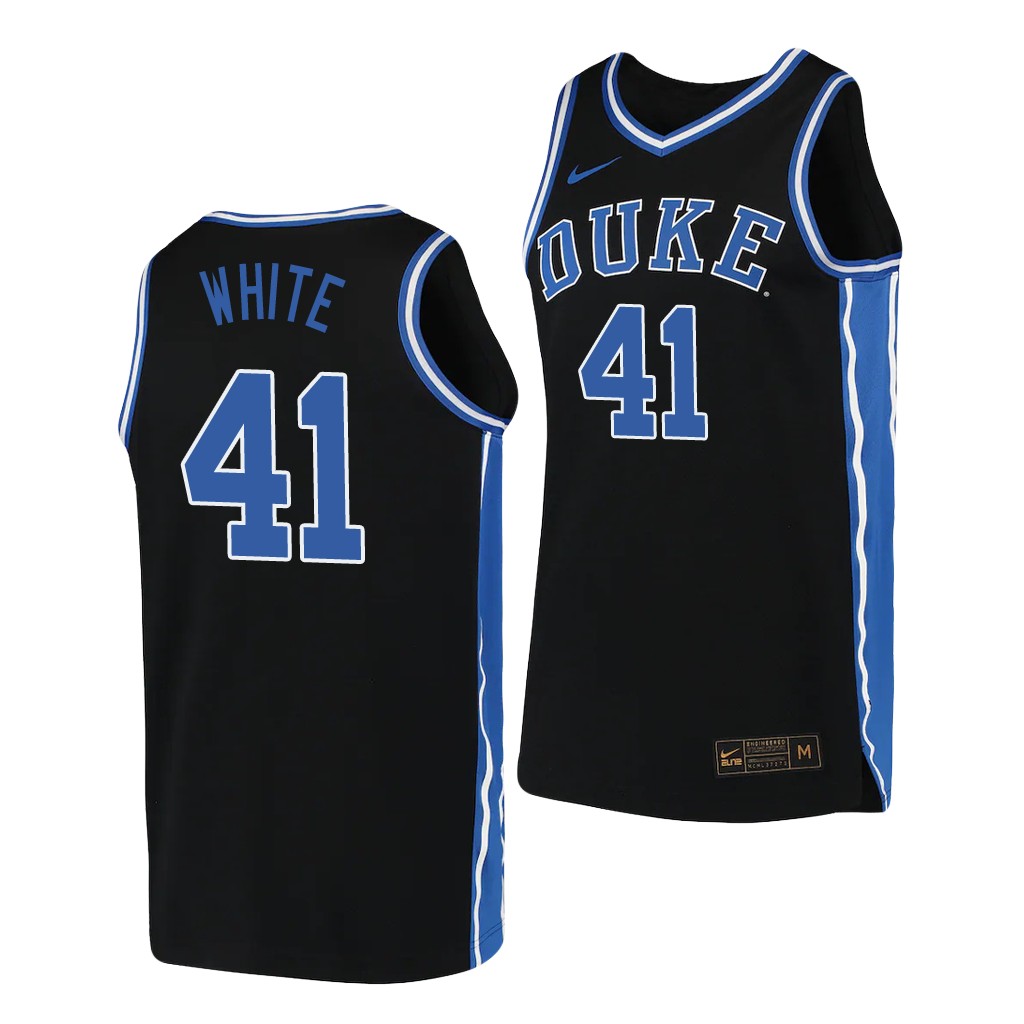 Duke Blue Devils Jack White Black -20 College Jersey 7XMRKGXV