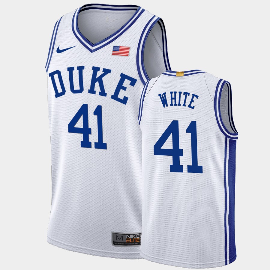Duke Blue Devils Jack White White -20 Jersey PUDAAGXV
