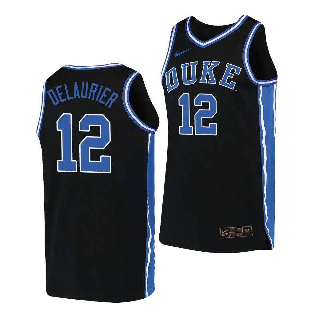Duke Blue Devils Javin DeLaurier Black -20 College Jersey 1FQ6ZGXV