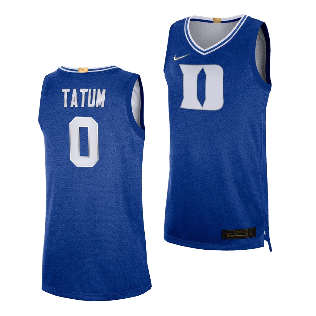 Duke Blue Devils Jayson Tatum Royal 100th Anniversary Rivalry Limited Jersey NSU7HGXV