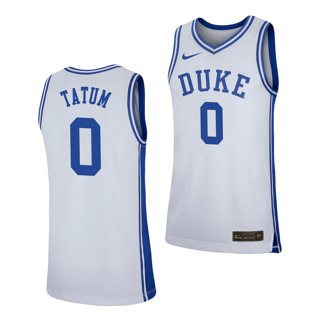 Duke Blue Devils Jayson Tatum White Jersey ZKBLCGXV