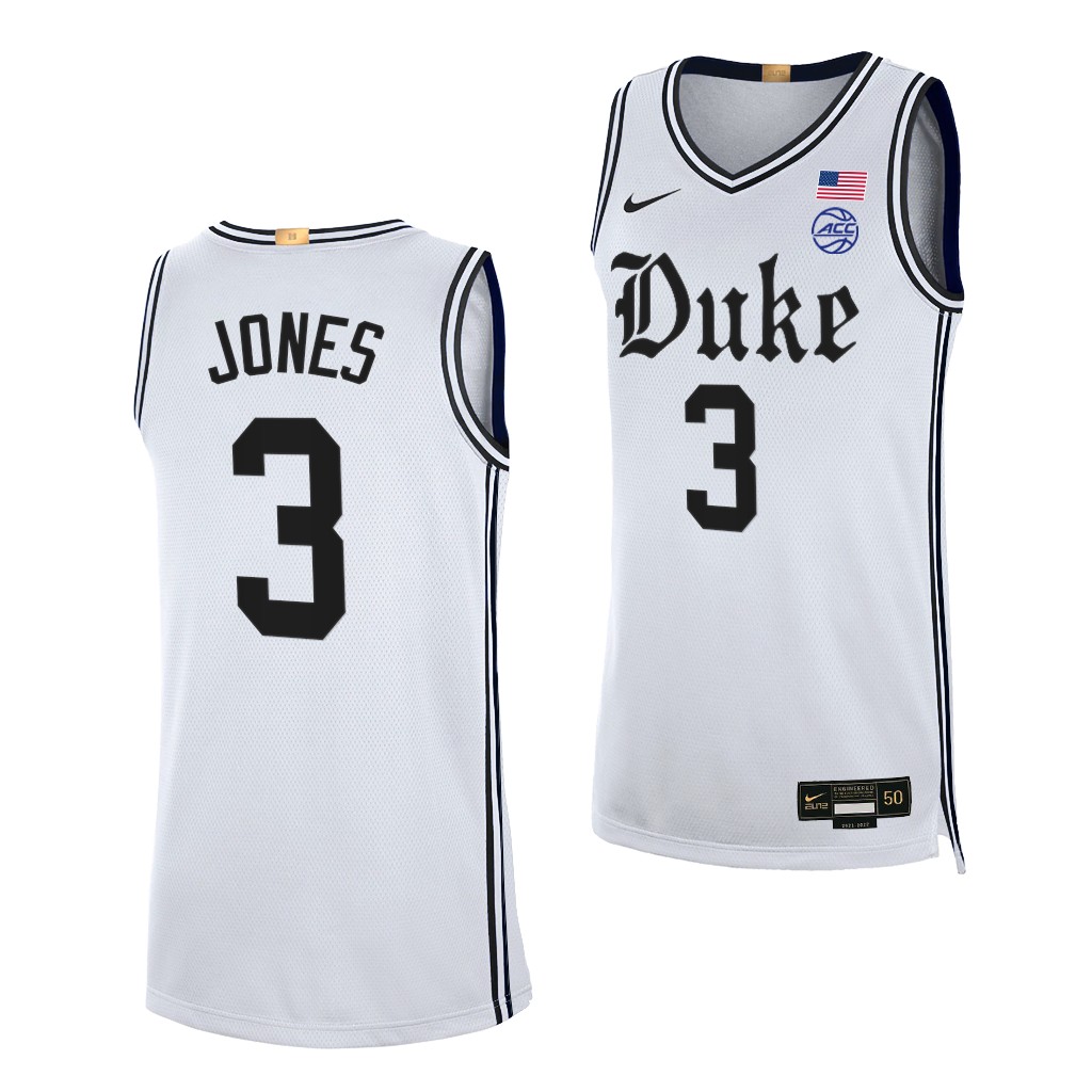 Duke Blue Devils Jeremy Roach #3 White Cameron Brotherhood uniform -22 Limited Jersey L2HOFGXV