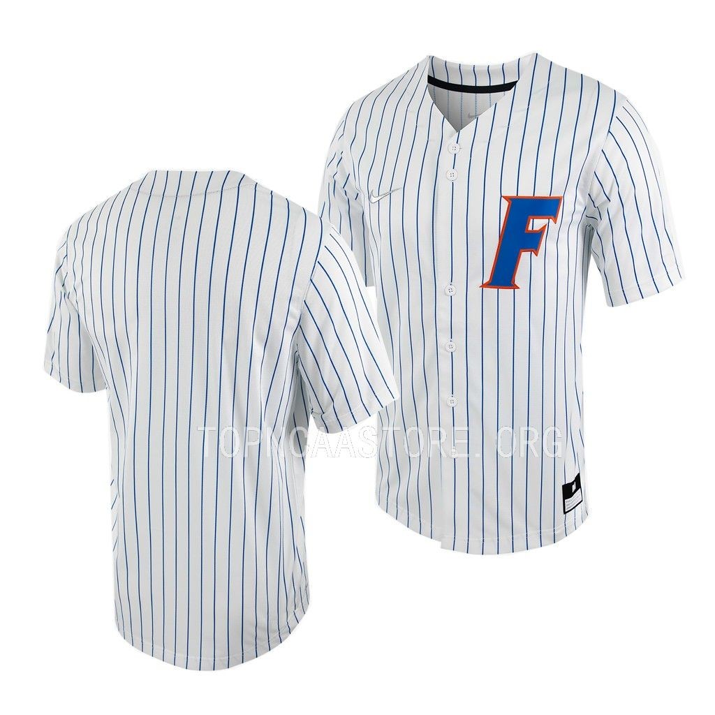 Florida Gators College White Full-Button Jersey Men ZKS06GXV