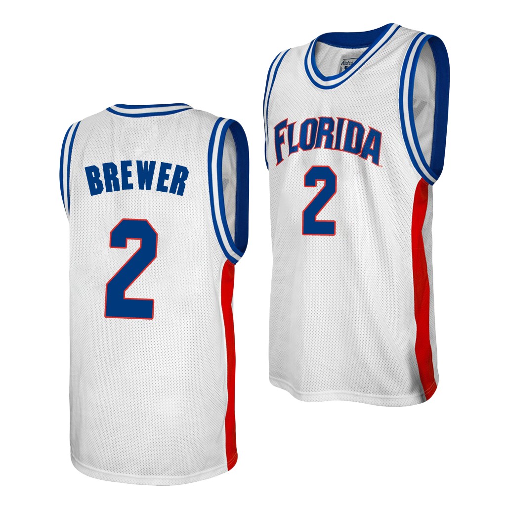 Florida Gators Corey Brewer White Alumni College Baketball Jersey Florida Gators KZX7HGXV