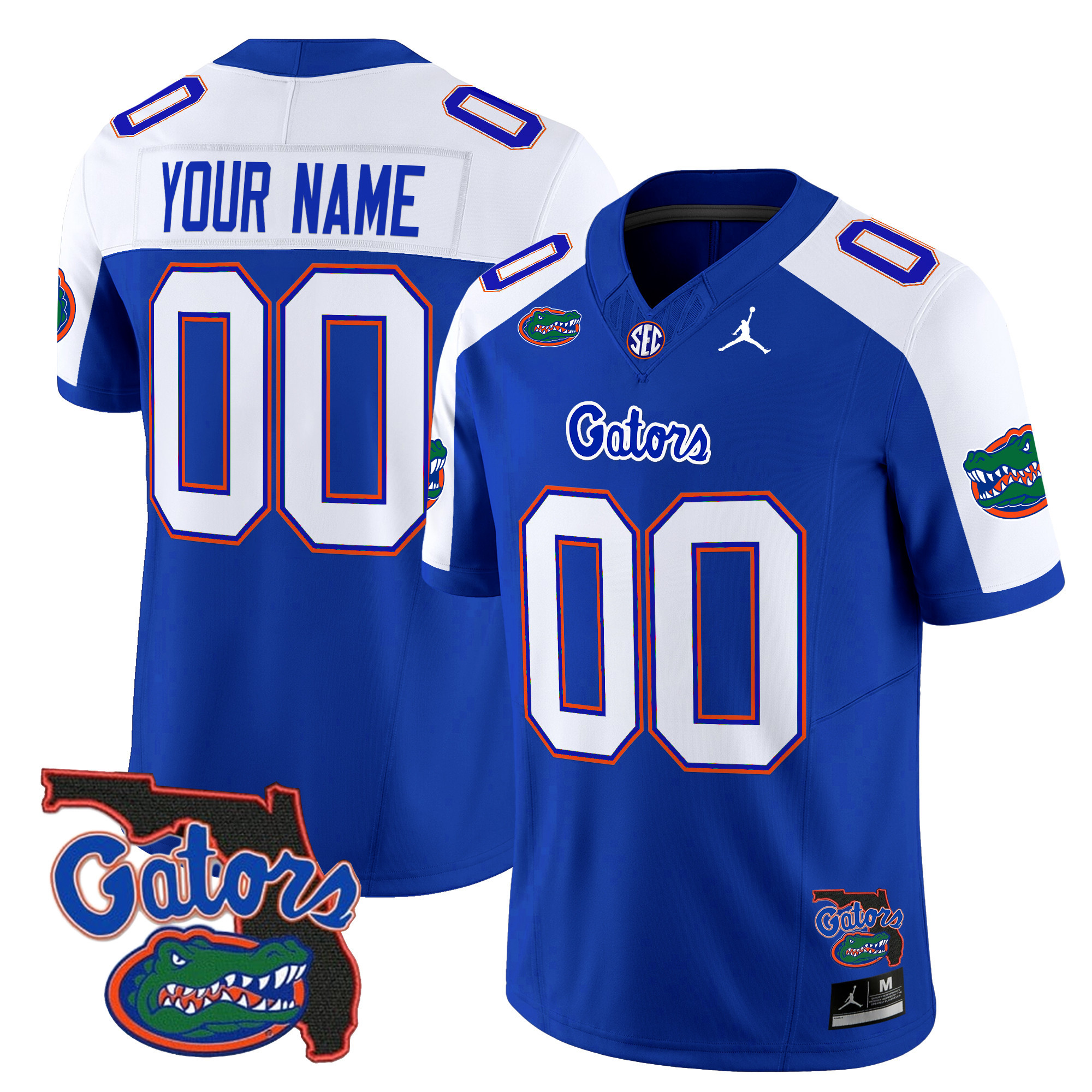 Florida Gators Florida Patch Vapor Limited Custom Jersey - All Stitched #2 QYALBGXV