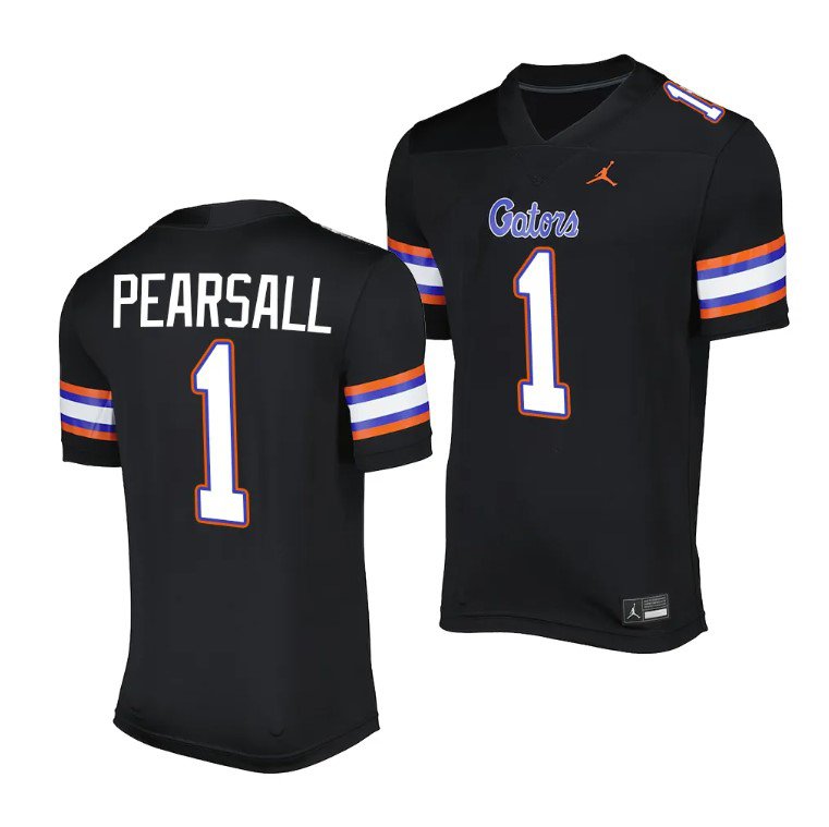Florida Gators Ricky Pearsall Jersey #1 Alternate Game Black Salute To Service Uniform G7I8HGXV
