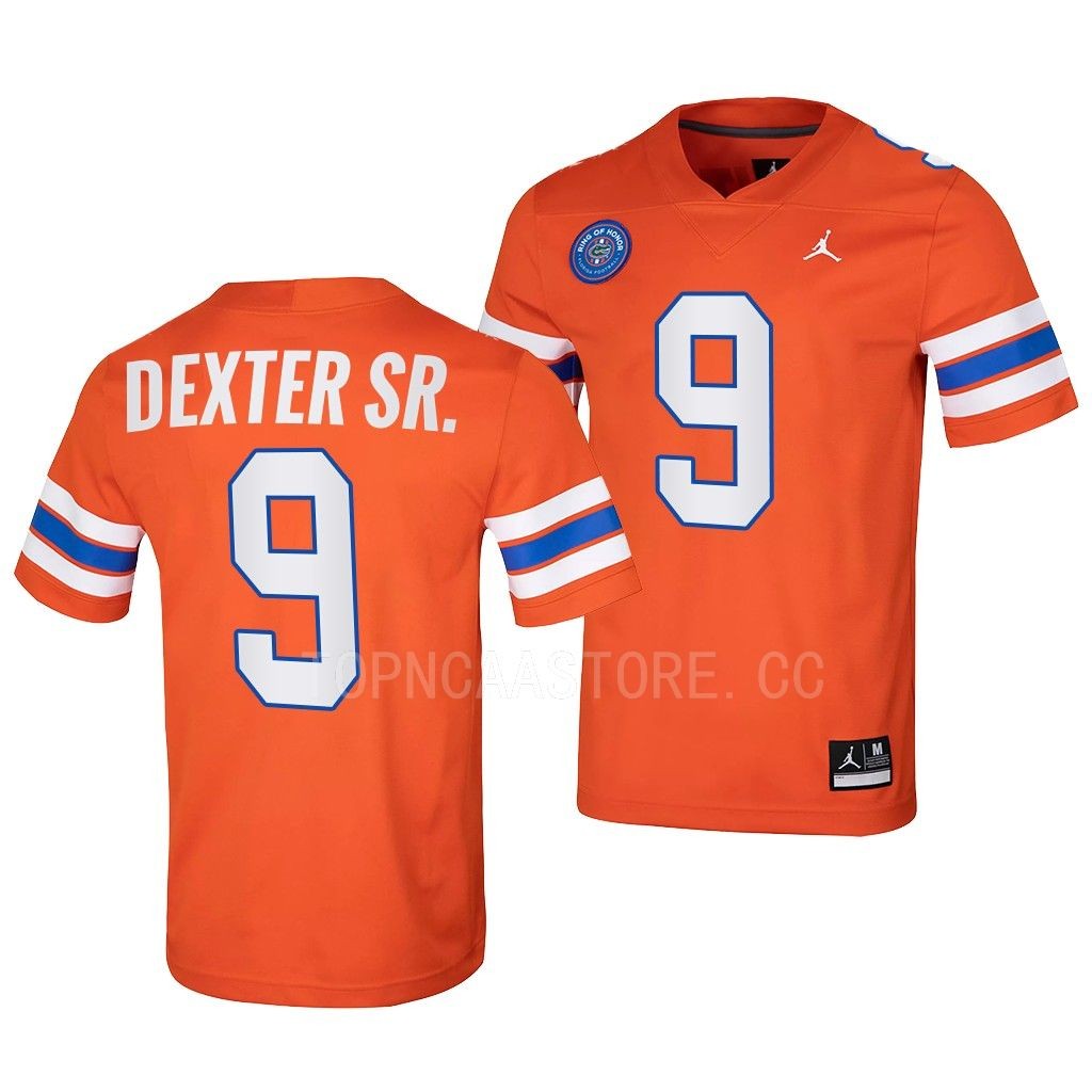 Florida Gators Ring Of Honor Gervon Dexter Sr. #9 Orange Jersey FHVX4GXV