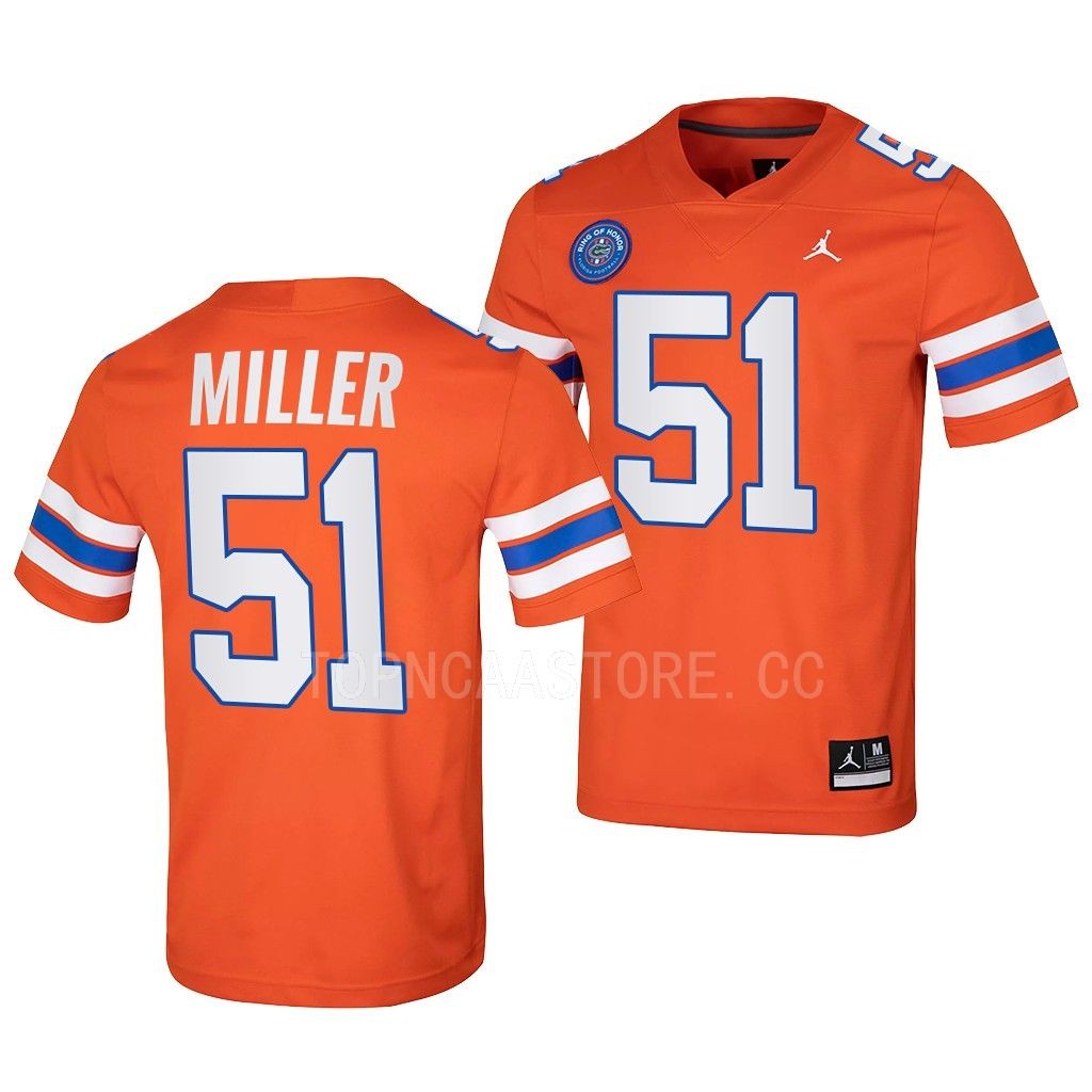 Florida Gators Ring Of Honor Ventrell Miller #51 Orange Jersey FYKKSGXV