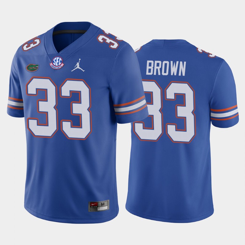 Florida Gators Trent Brown Blue Home History Player Jersey WYG70GXV