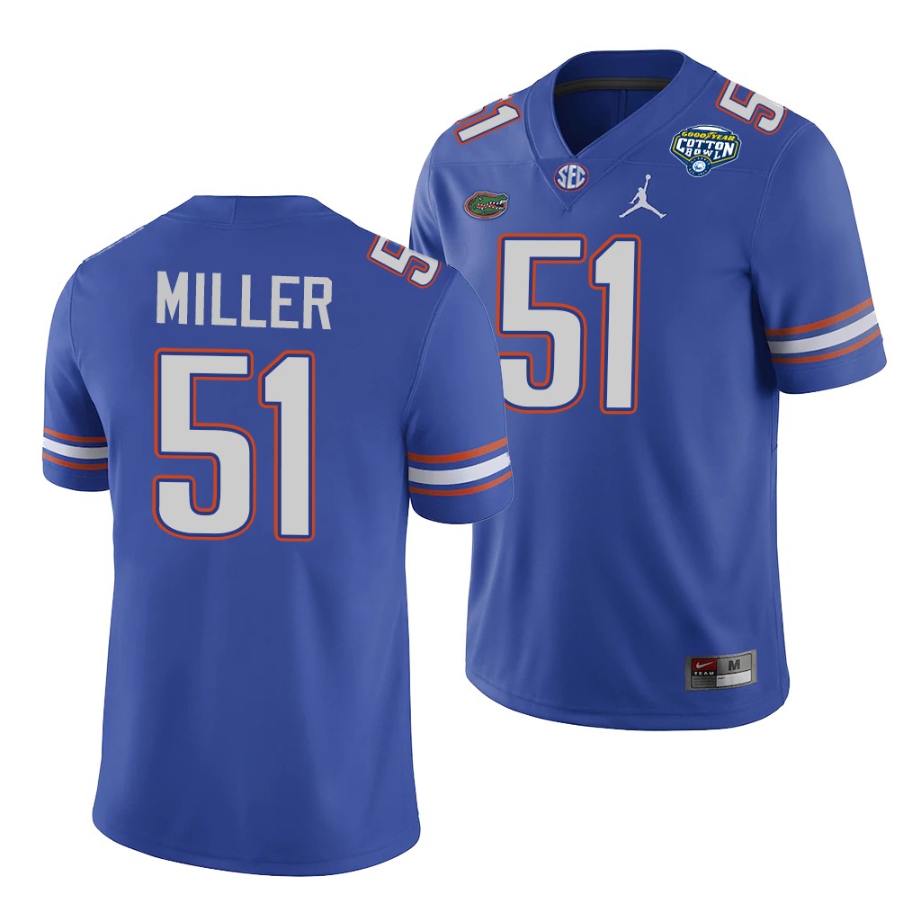 Florida Gators Ventrell Miller Cotton Bowl Classic Royal College Jersey 5RN16GXV