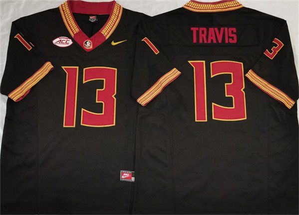 Florida State Seminoles #13 Jordan Travis Jersey Black F.U.S.E College Football Stitched 55P8LGXV