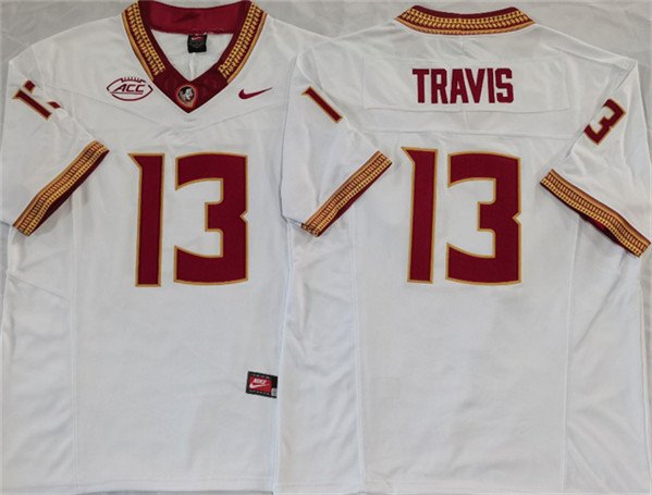 Florida State Seminoles #13 Jordan Travis Jersey White F.U.S.E College Football Stitched C59UTGXV