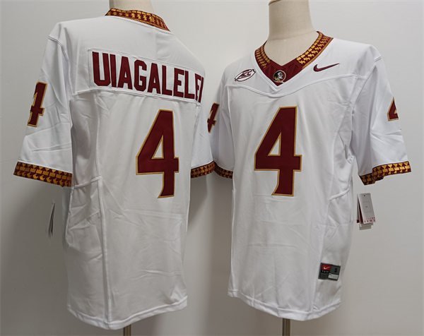 Florida State Seminoles #4 DJ Uiagalelei Jersey White College Football F.U.S.E. Limited 06LHYGXV