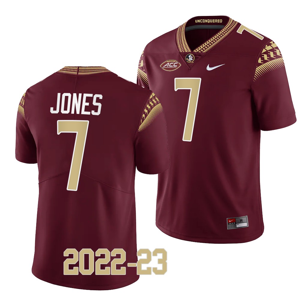 Florida State Seminoles #7 Jarrian Jones 2022-23 College Garnet Jersey FW69CGXV