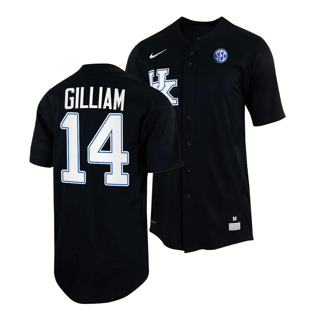 Hunter Gilliam Kentucky Wildcats #14 Black College Jersey 4BBRDGXV