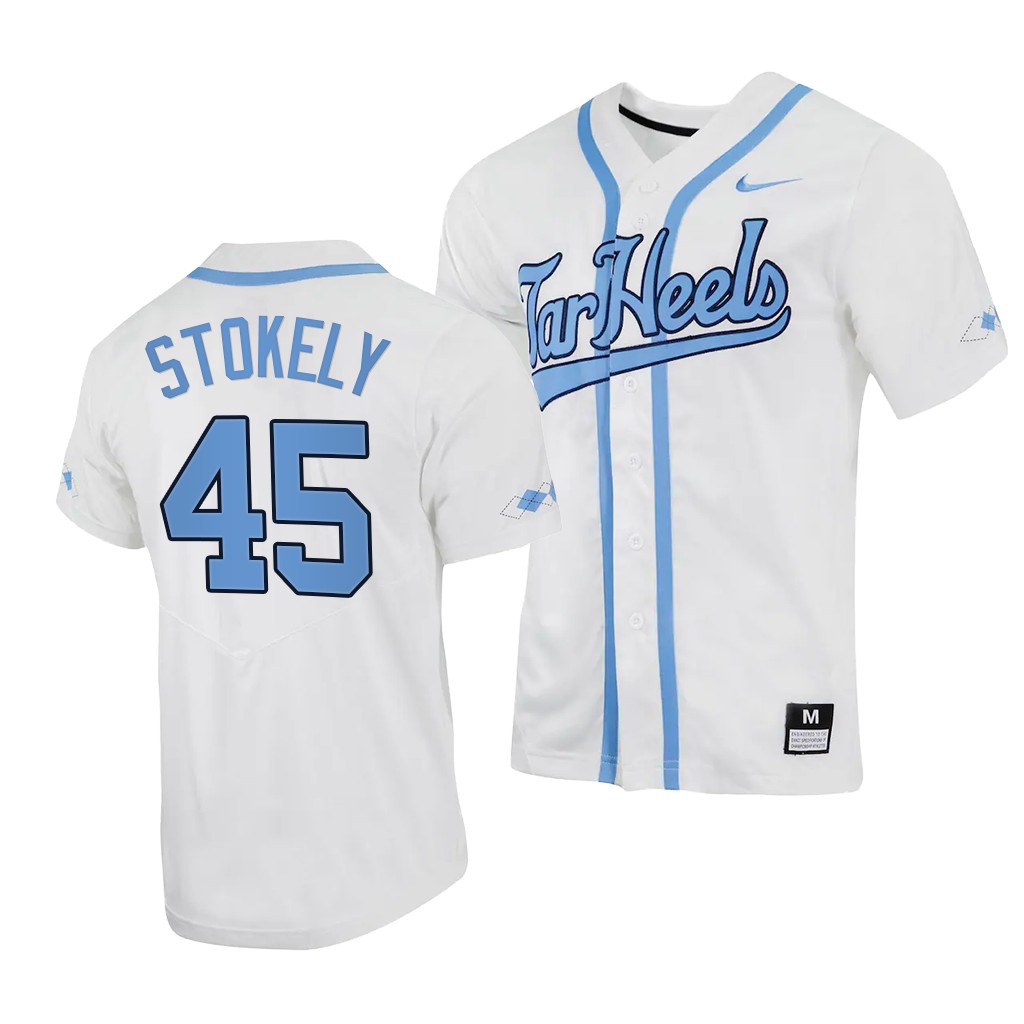 Hunter Stokely North Carolina Tar Heels #45 White College Jersey 3OVTKGXV