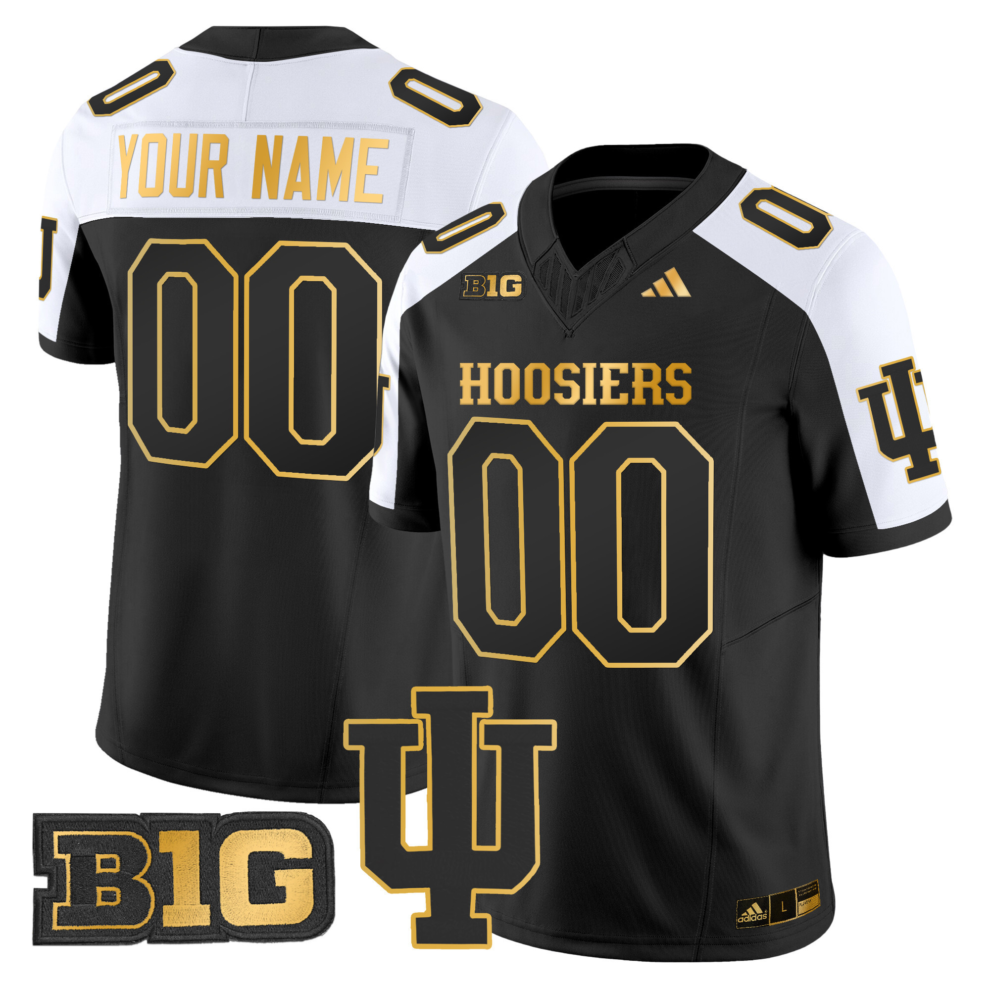 Indiana Hoosiers Gold Vapor Limited Custom Jersey - All Stitched #1 NIYSSGXV