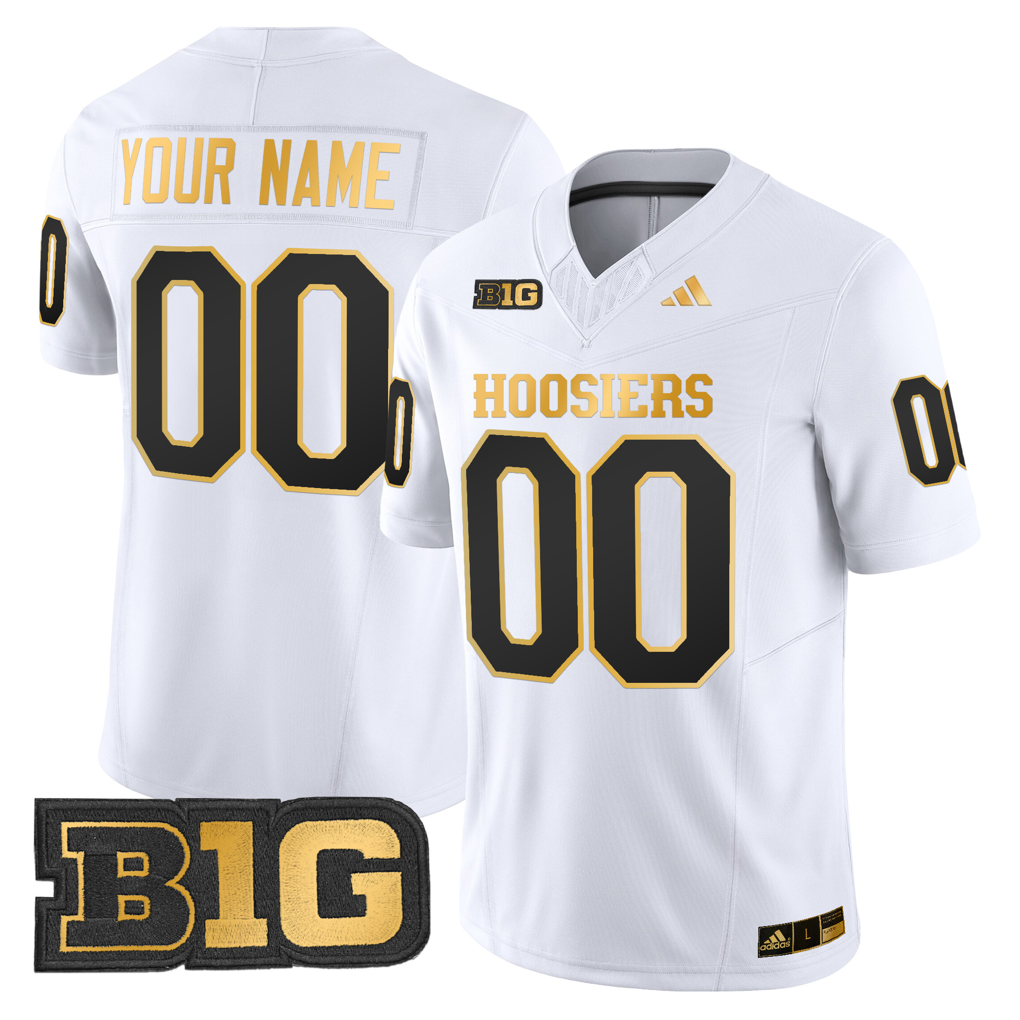 Indiana Hoosiers Gold Vapor Limited Custom Jersey - All Stitched #2 72E6RGXV