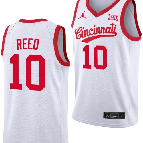 Josh Reed Jersey #10 Cincinnati Bearcats 70s Throwback Basketball White QCAUSGXV