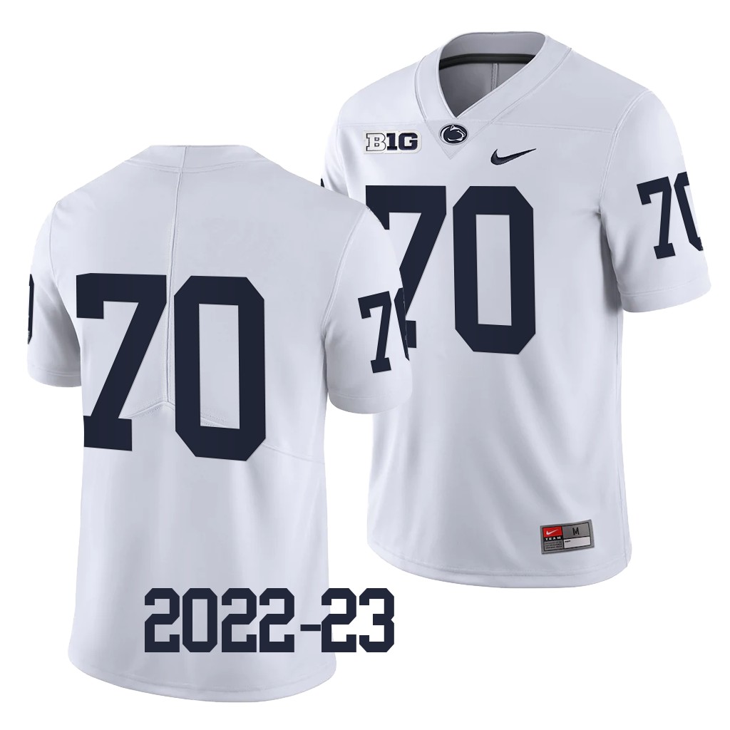 Juice Scruggs Penn State Nittany Lions #70 White Jersey 2022-23 College Limited Uniform 0ODFPGXV