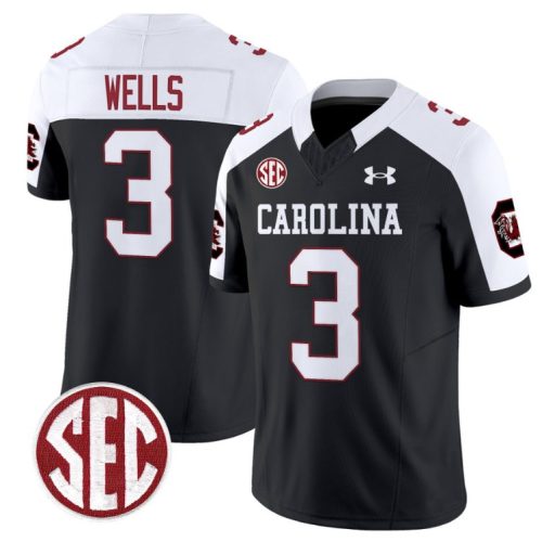 Juice Wells Jersey #3 South Carolina Gamecocks Football 1980 Throwback Vapor Black Alternate YD04QGXV