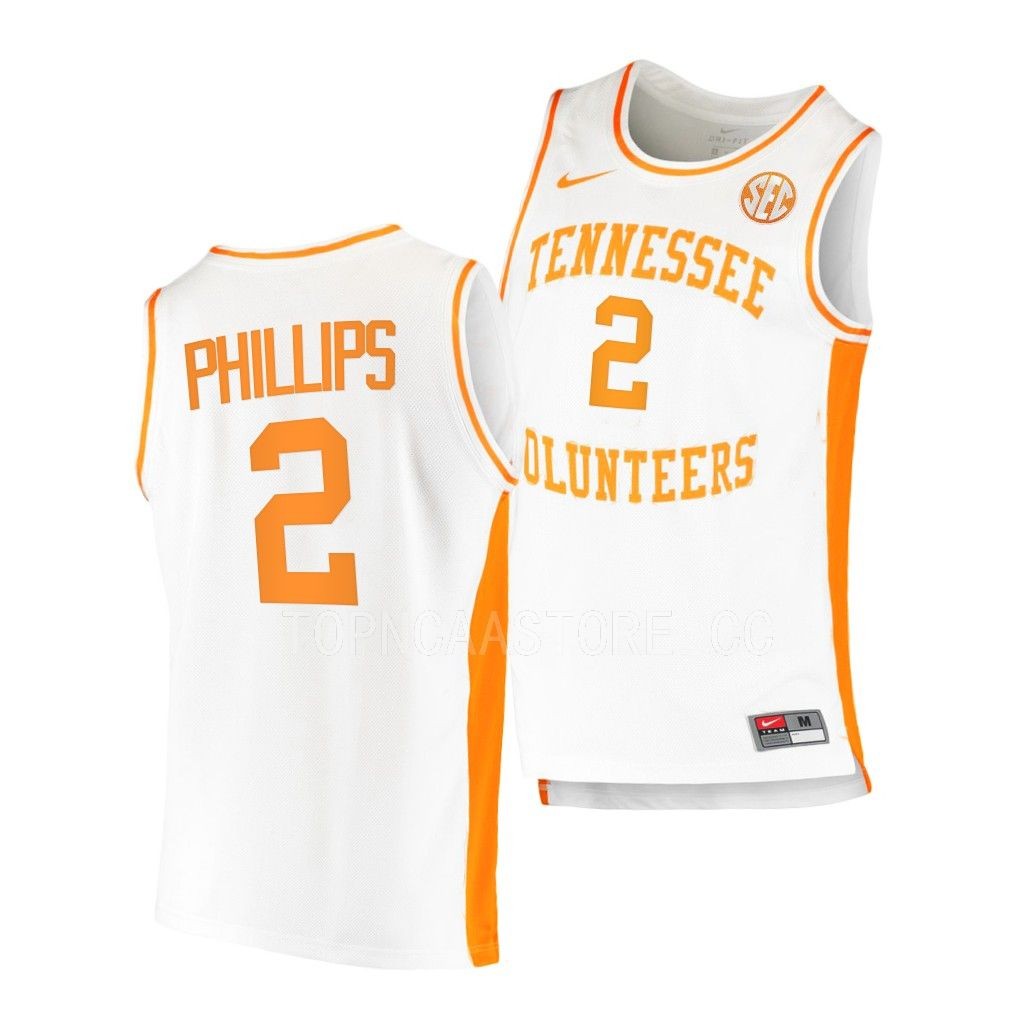 Julian Phillips Tennessee Volunteers #2 College White Jersey XAJQYGXV