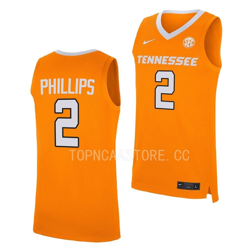 Julian Phillips Tennessee Volunteers #2 Orange Jersey 2022-23 LX0FNGXV