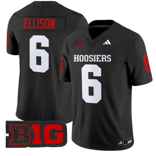 Justice Ellison Jersey #6 Indiana Hoosiers Vapor Limited Football Black YTD4RGXV