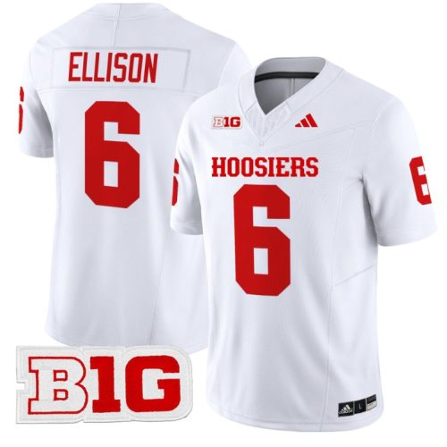 Justice Ellison Jersey #6 Indiana Hoosiers Vapor Limited Football White JWO1GGXV