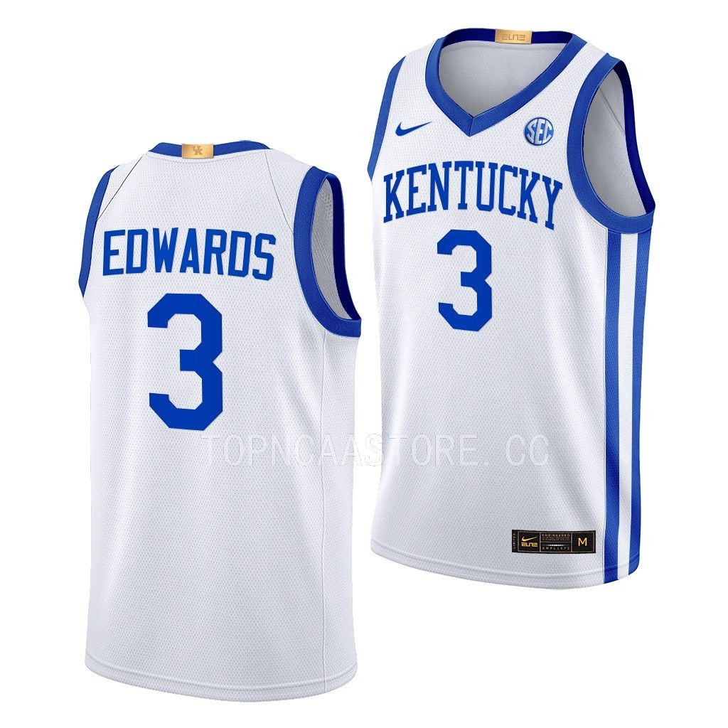 Justin Edwards Kentucky Wildcats #3 White Home Jersey Classc 4G7E5GXV