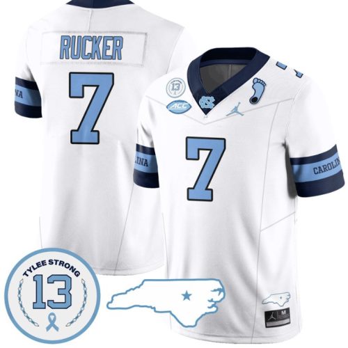 Kaimon Rucker Jersey #7 North Carolina Tar Heels Vapor College Football Stitched Alternate White PTEIPGXV