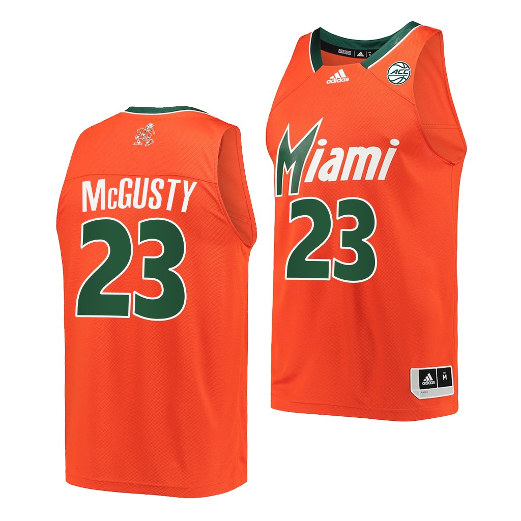 Kameron McGusty #23 Miami Hurricanes Reverse Retro Orange Jersey YGG07GXV