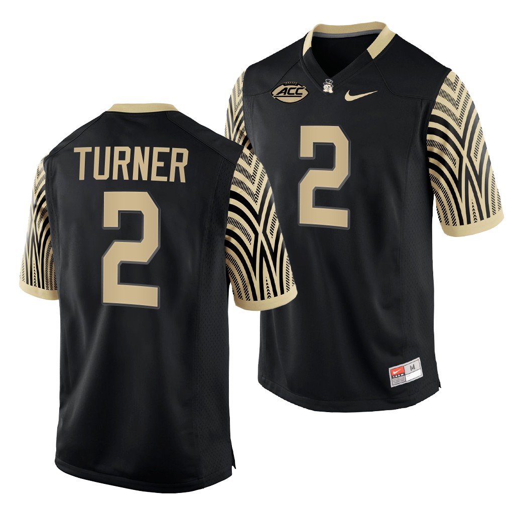 Kobie Turner Wake Forest Demon Deacons #2 Black Jersey 2022-23 College Uniform D5N7EGXV