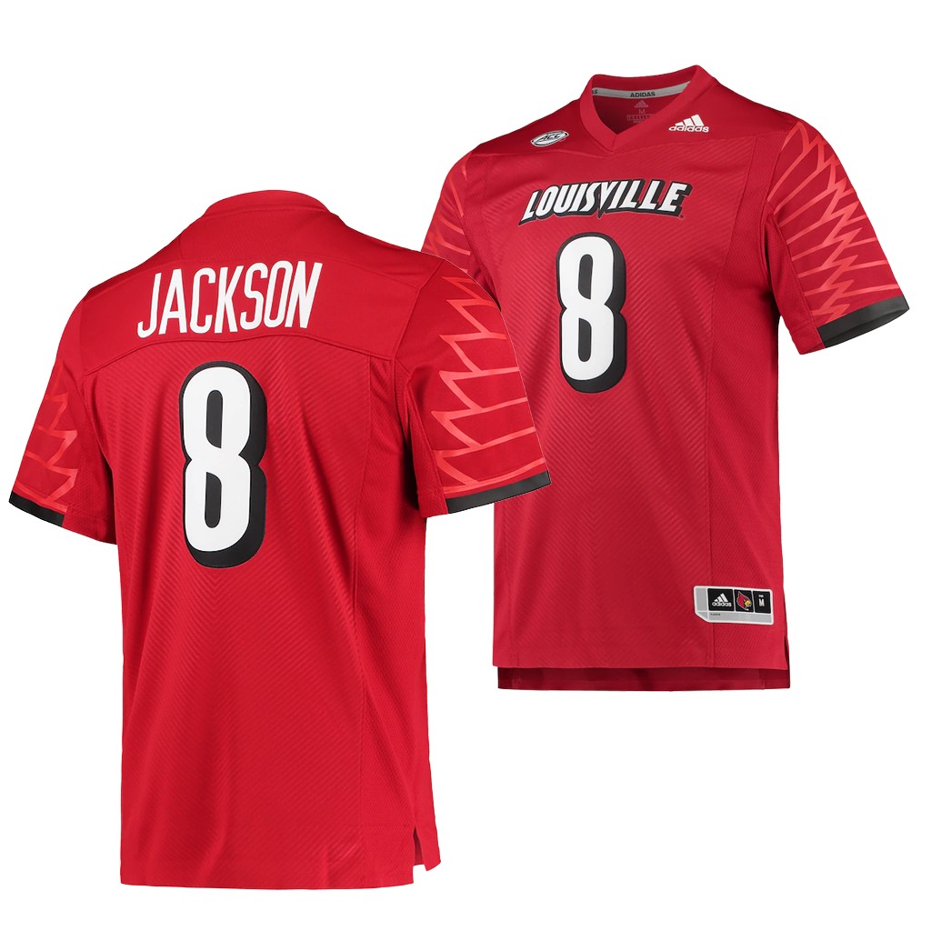 Louisville Cardinals Lamar Jackson 8 Red College Premier Jersey Men 9KGMFGXV