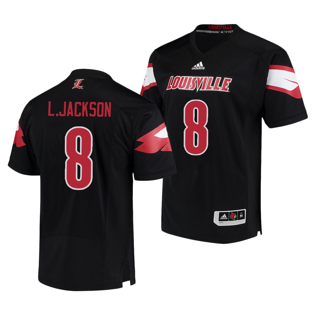 Louisville Cardinals Lamar Jackson Black College Jersey 6WLHUGXV