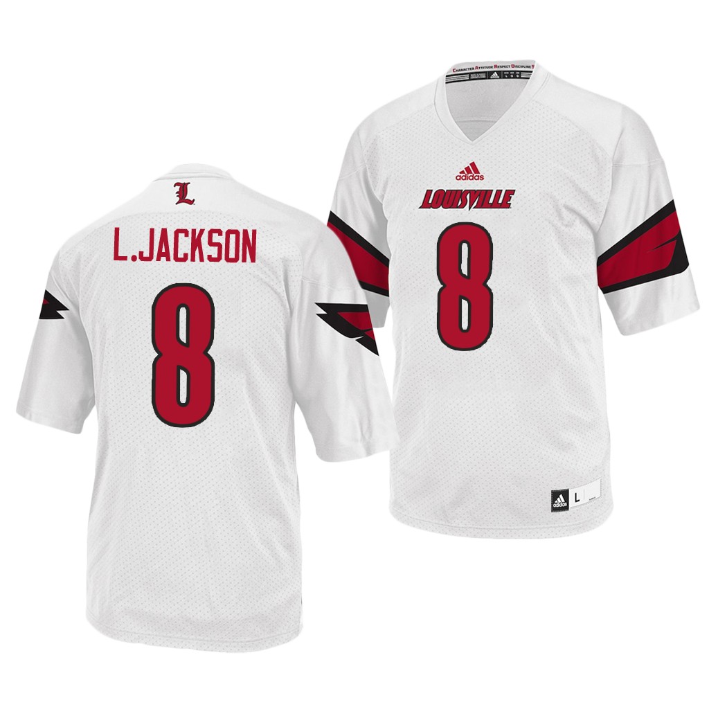 Louisville Cardinals Lamar Jackson White College Jersey MW5PSGXV