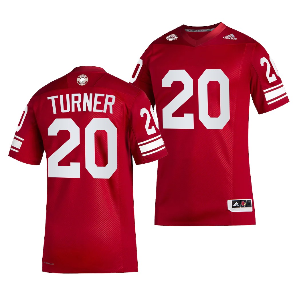 Louisville Cardinals Maurice Turner Jersey 2022-23 Premier Strategy Red #20 Shirt BGJQ0GXV