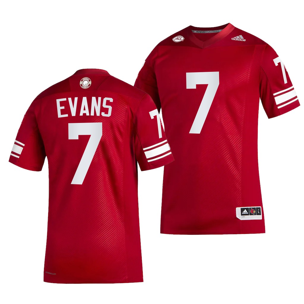 Louisville Cardinals Tiyon Evans Jersey 2022-23 Premier Strategy Red #7 Shirt 4REBUGXV
